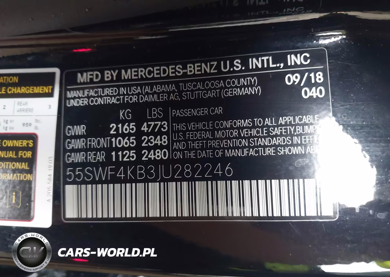 2018 Mercedes-Benz C 300 4Matic VIN:55SWF4KB3JU282246 - 9