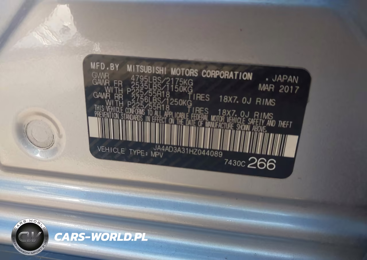 2017 Mitsubishi Outlander Se VIN:JA4AD3A31HZ044089 - 9