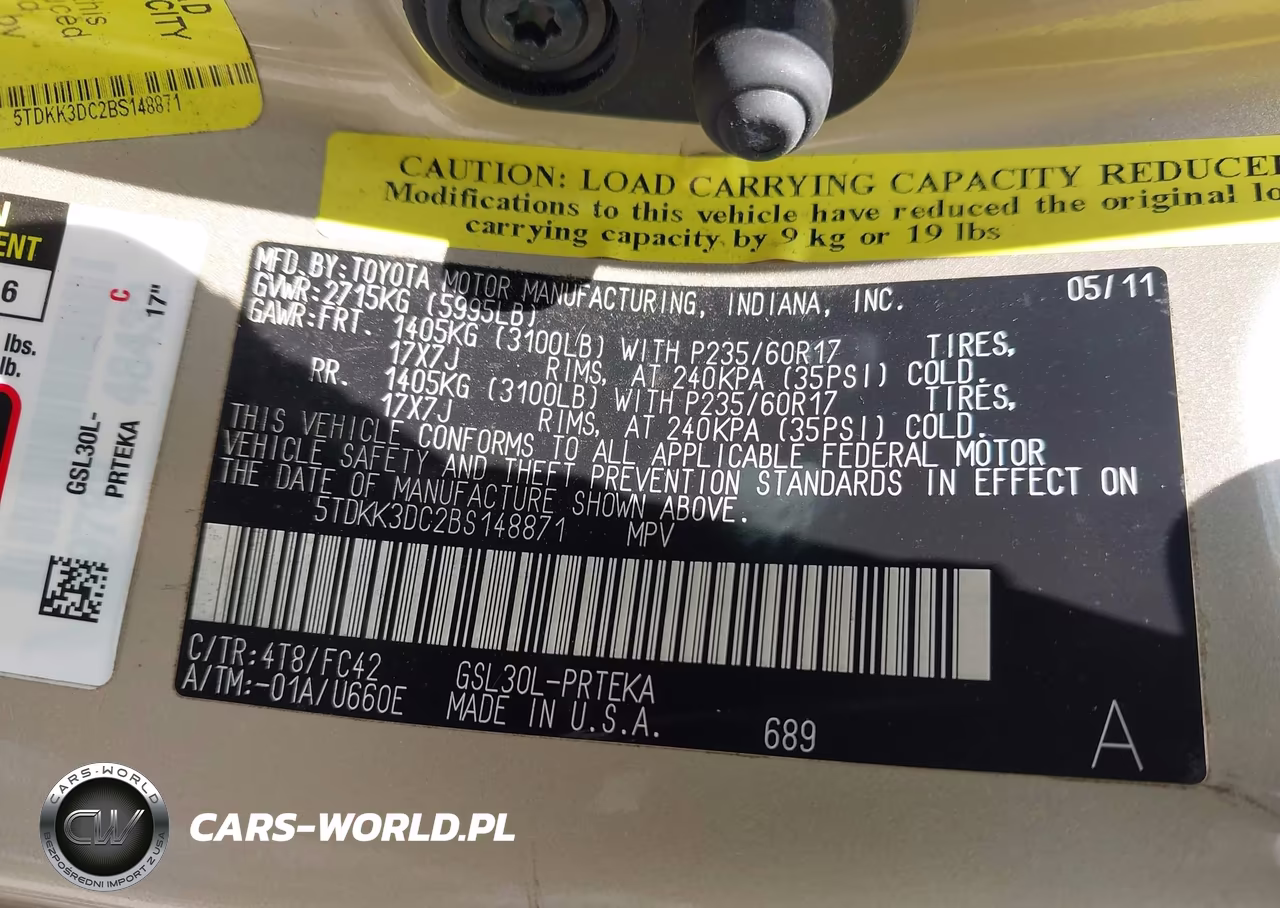 2011 Toyota Sienna Le V6 VIN:5TDKK3DC2BS148871 - 9