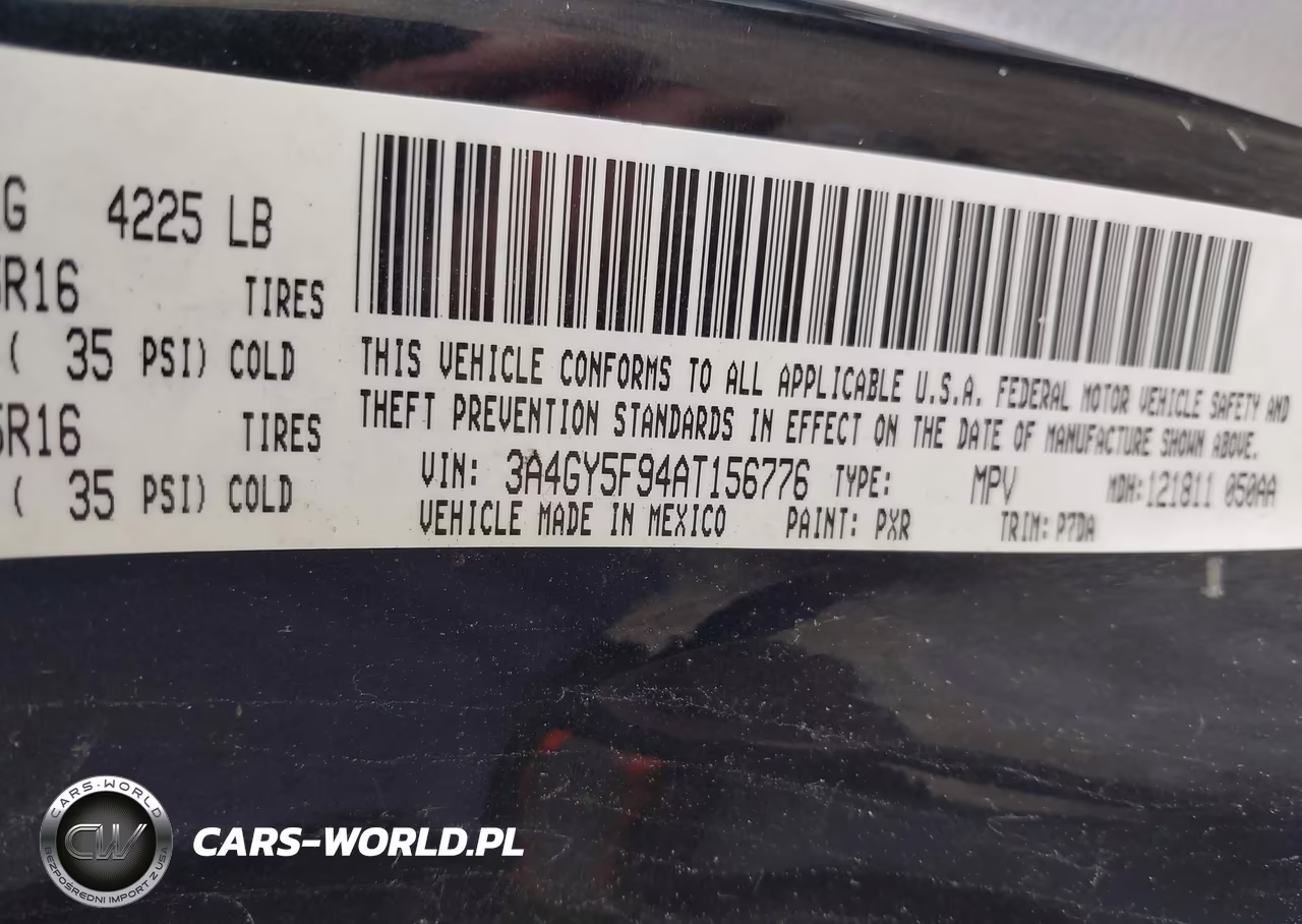 2010 Chrysler Pt Cruiser Classic VIN:3A4GY5F94AT156776 - 9