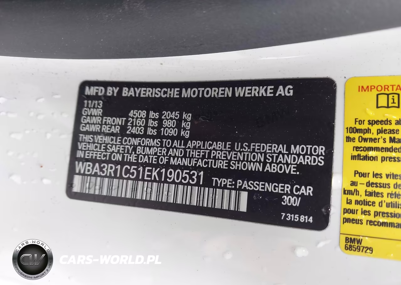 2014 BMW 435I VIN:WBA3R1C51EK190531 - 9