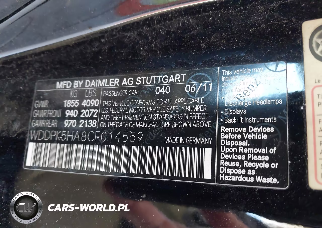 2012 Mercedes-Benz Slk 350 VIN:WDDPK5HA8CF014559 - 9