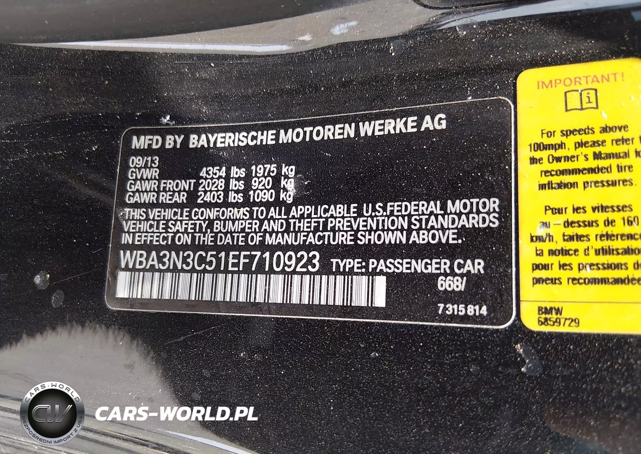 2014 BMW 428I VIN:WBA3N3C51EF710923 - 9