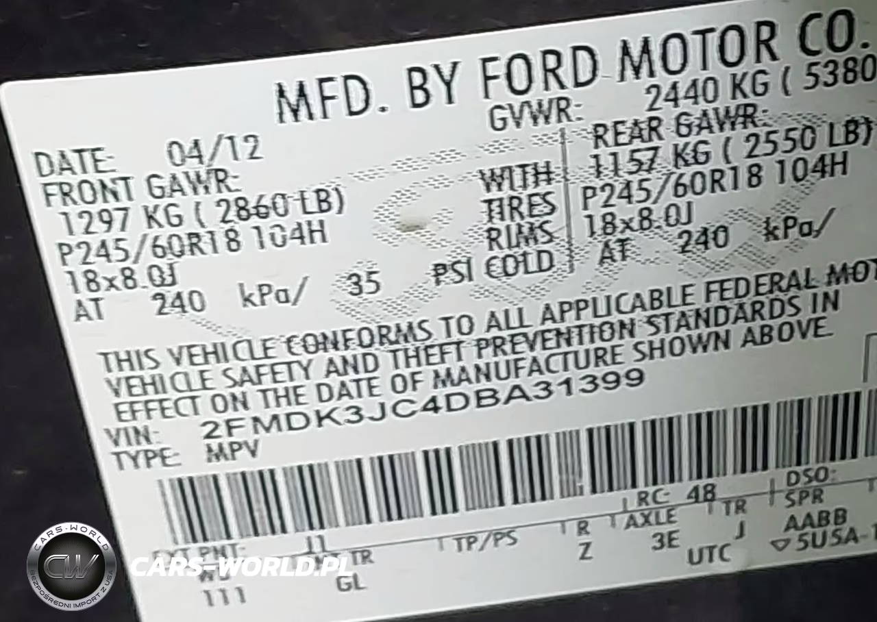 2013 Ford Edge Sel VIN:2FMDK3JC4DBA31399 - 9