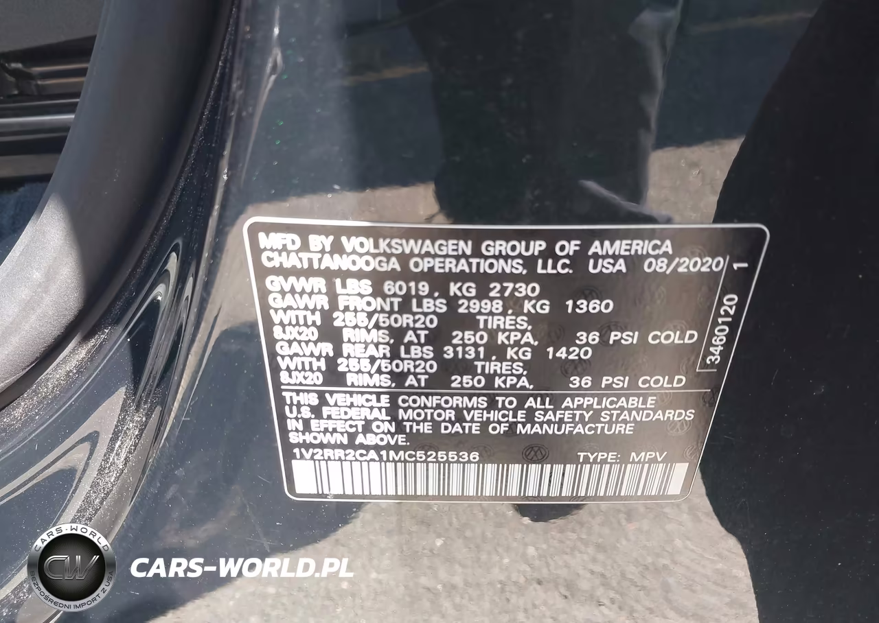 2021 Volkswagen Atlas 3.6L V6 Se W-Technology R-Line VIN:1V2RR2CA1MC525536 - 9