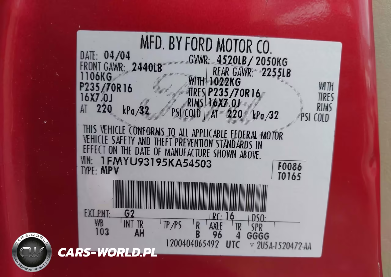 2005 Ford Escape Xlt VIN:1FMYU93195KA54503 - 9