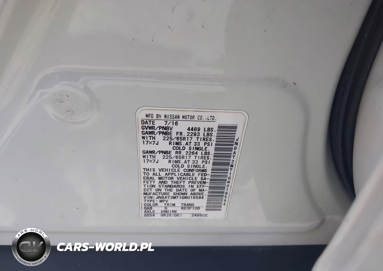 2016 Nissan Rogue Sv VIN:JN8AT2MT1GW018594 - 9