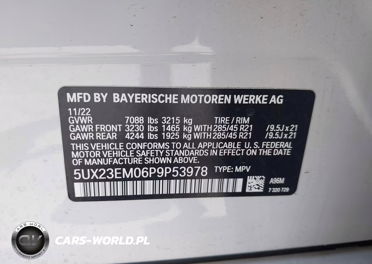 2023 BMW X7 xDrive40I VIN:5UX23EM06P9P53978 - 9