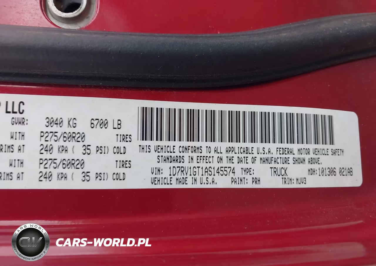 2010 Dodge Ram 1500 Slt-Sport-Trx VIN:1D7RV1GT1AS145574 - 9