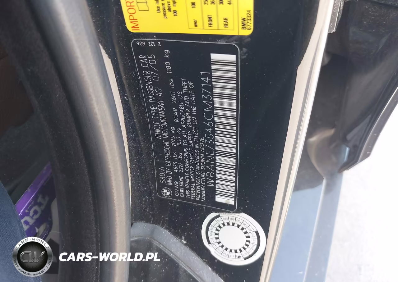 2006 BMW 530I VIN:WBANE73546CM37141 - 9