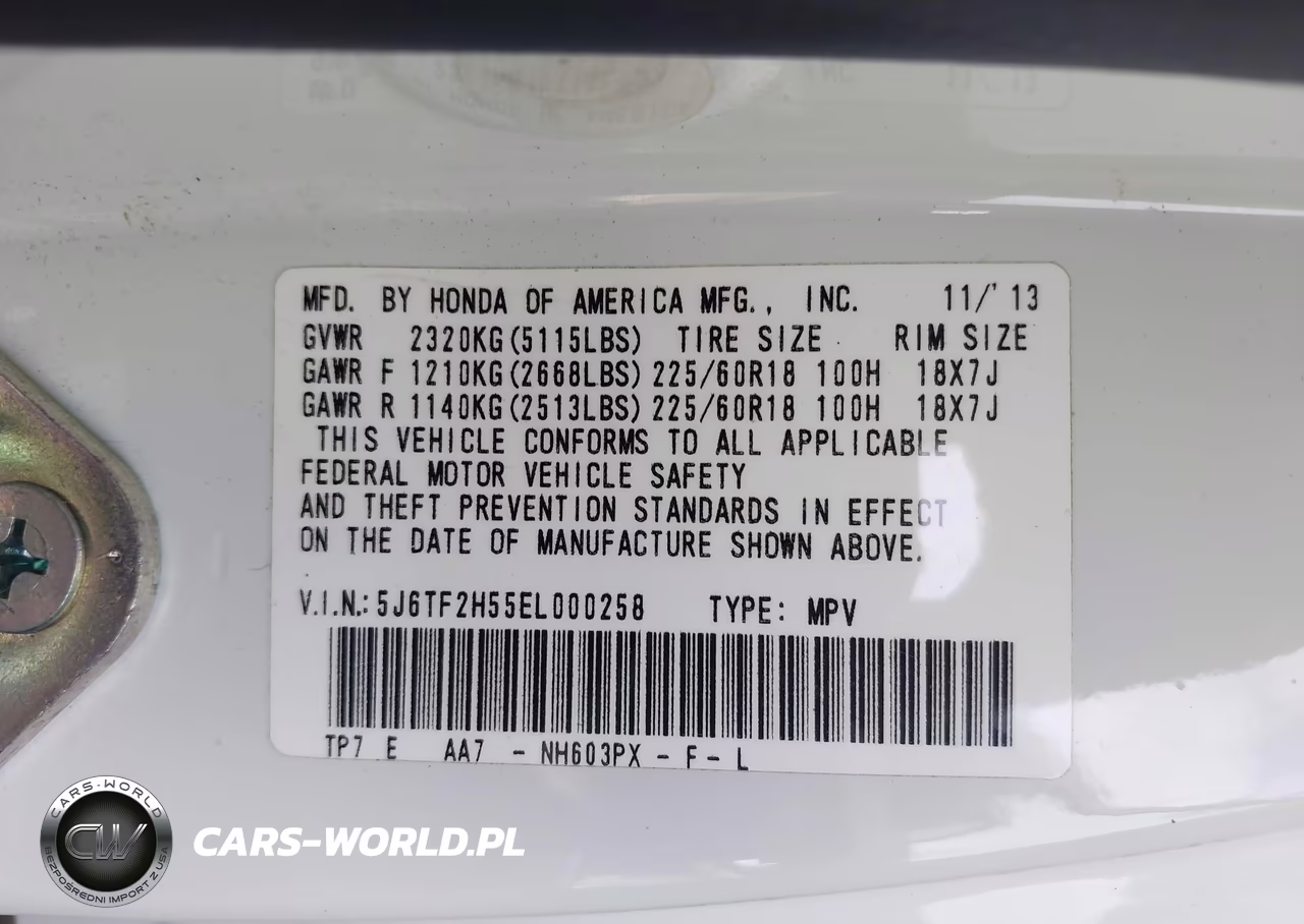 2014 Honda Crosstour Ex-L V6 VIN:5J6TF2H55EL000258 - 9