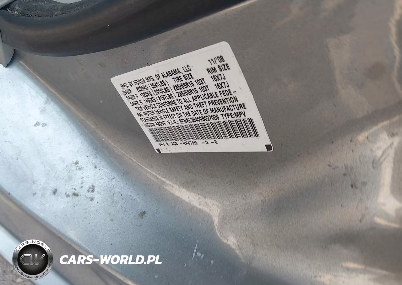 2009 Honda Odyssey Ex VIN:5FNRL38409B027009 - 9