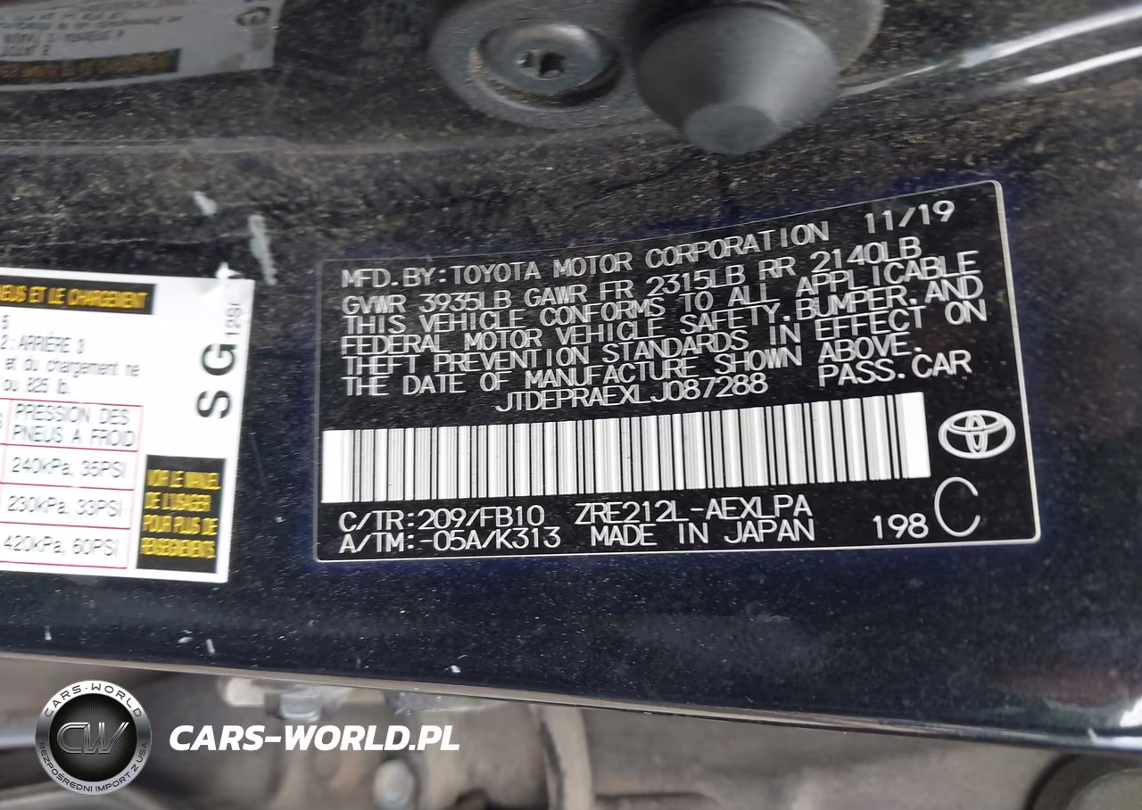 2020 Toyota Corolla Le VIN:JTDEPRAEXLJ087288 - 9
