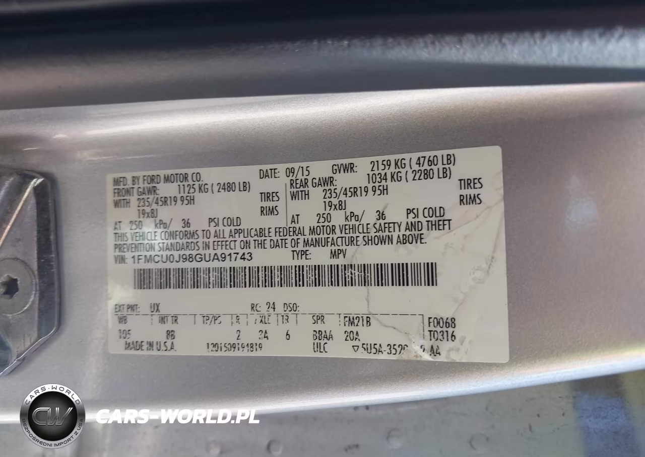 2016 Ford Escape Titanium VIN:1FMCU0J98GUA91743 - 9