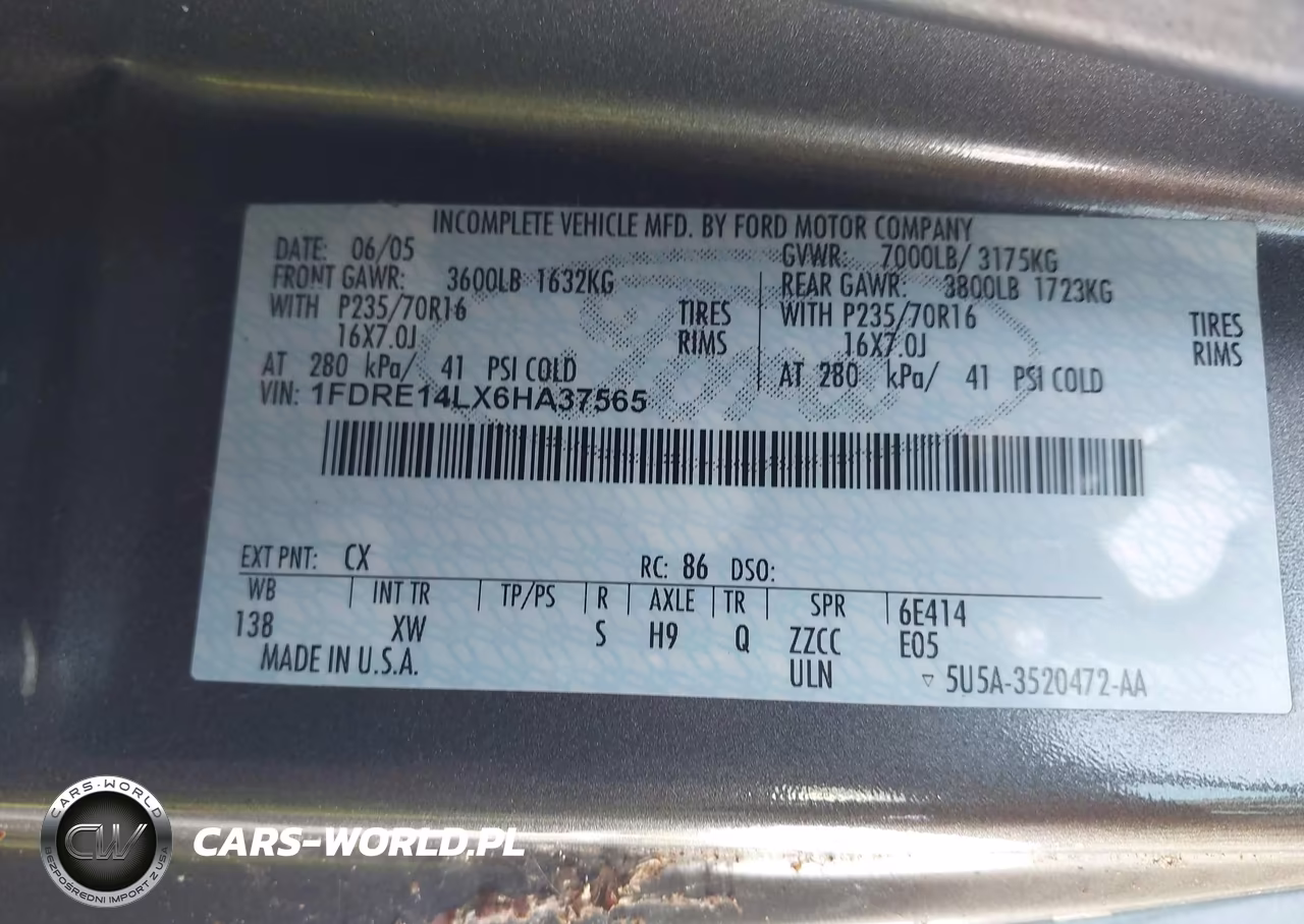 2006 Ford E-150 Commercial-Recreational VIN:1FDRE14LX6HA37565 - 9