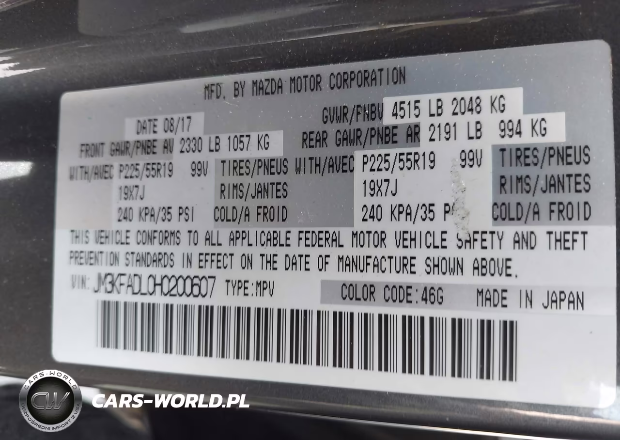 2017 Mazda Cx-5 Grand Select VIN:JM3KFADL0H0200607 - 9