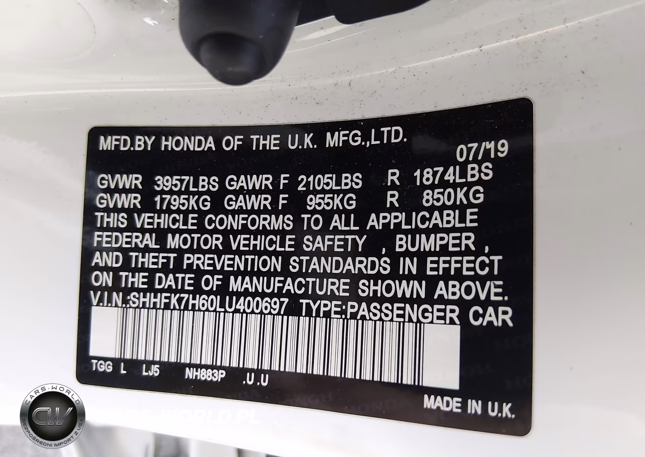 2020 Honda Civic Ex VIN:SHHFK7H60LU400697 - 9