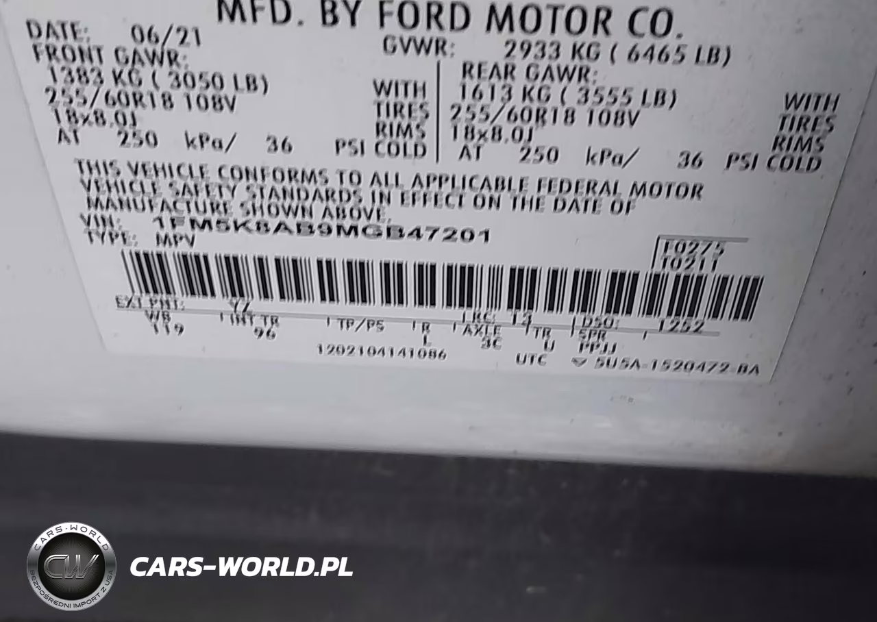 2021 Ford Police Interceptor Utility VIN:1FM5K8AB9MGB47201 - 9