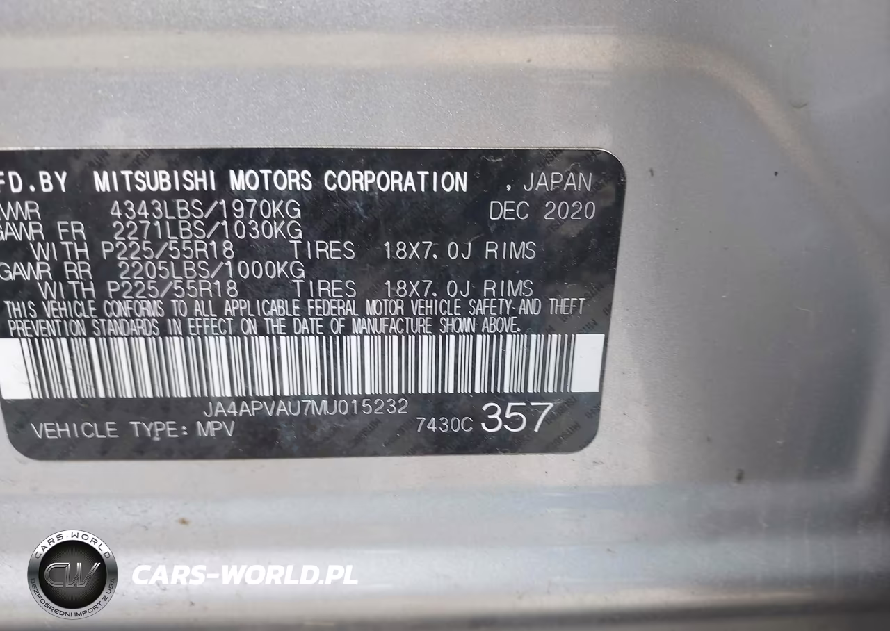 2021 Mitsubishi Outlander Sport 2.0 Se 2Wd VIN:JA4APVAU7MU015232 - 9