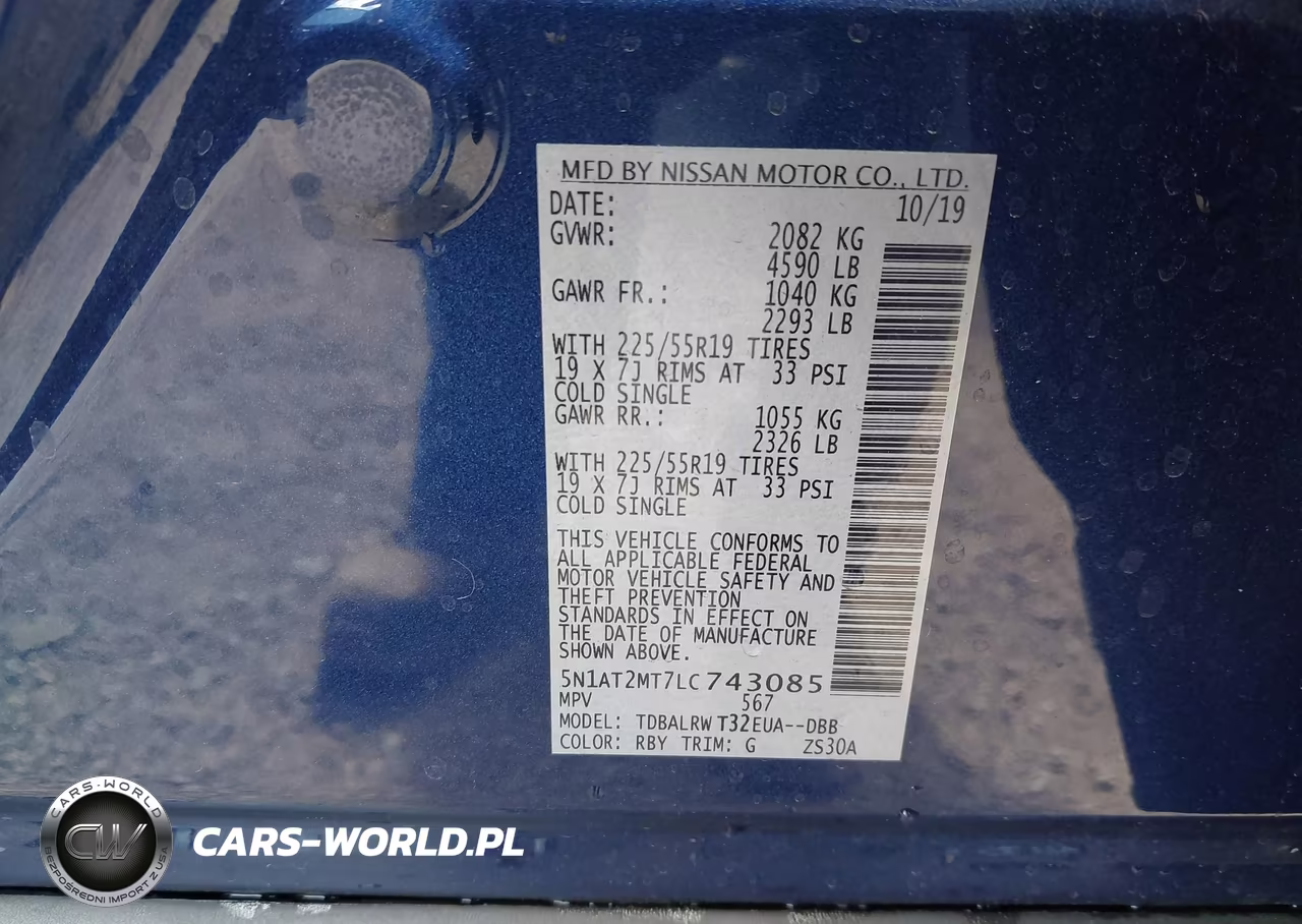 2020 Nissan Rogue Sl Fwd VIN:5N1AT2MT7LC743085 - 9