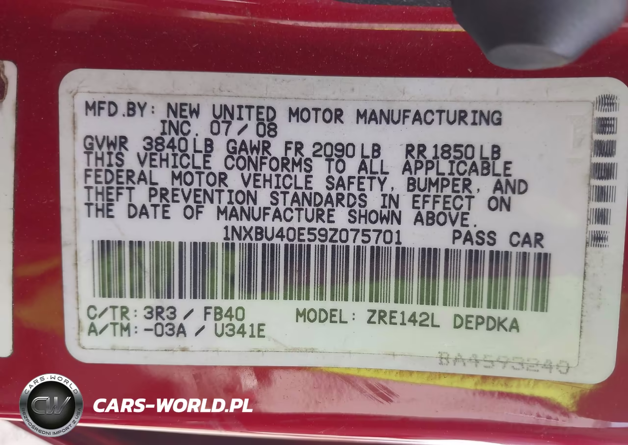 2009 Toyota Corolla Le VIN:1NXBU40E59Z075701 - 9