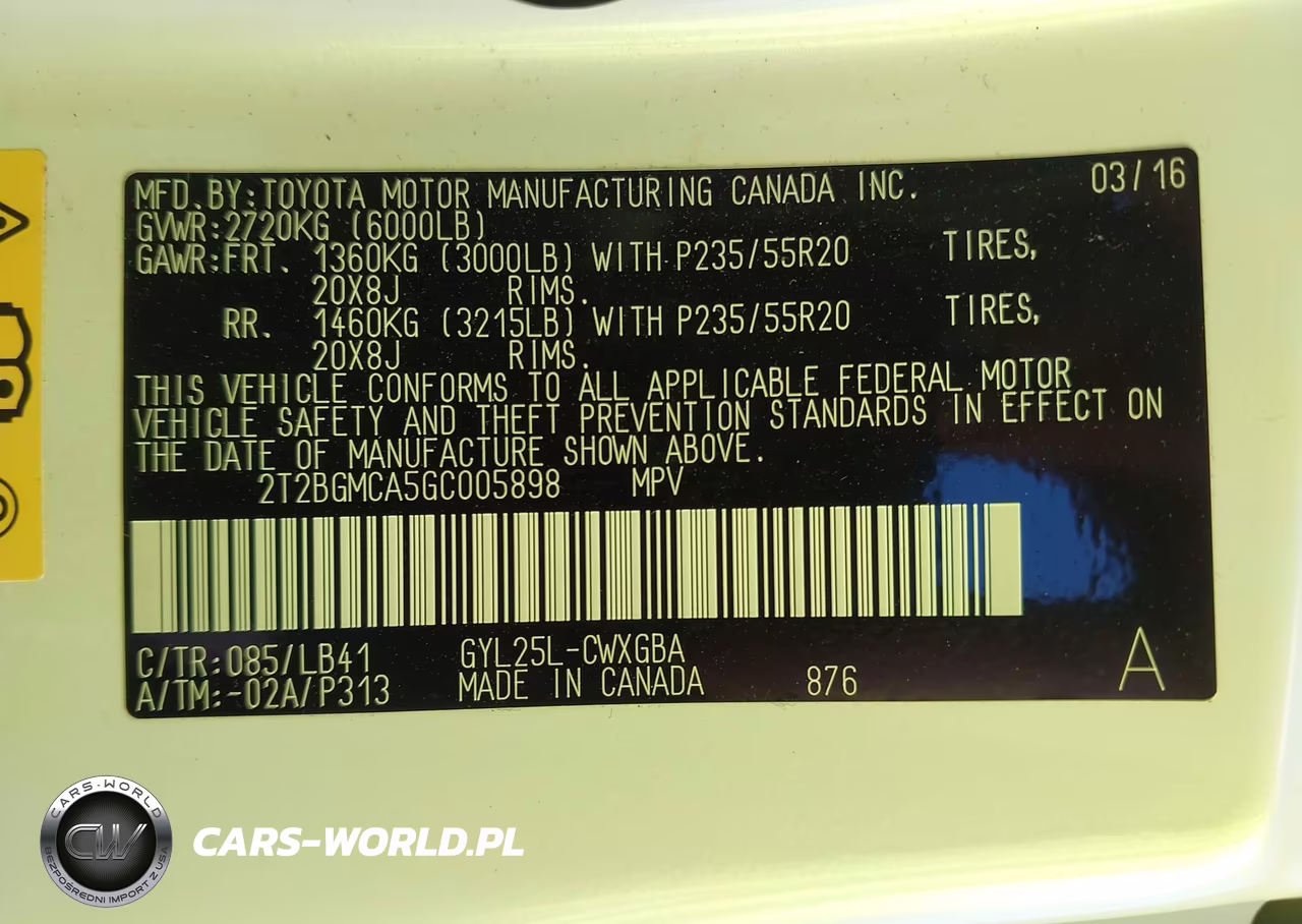 2016 Lexus Rx 450H VIN:2T2BGMCA5GC005898 - 9
