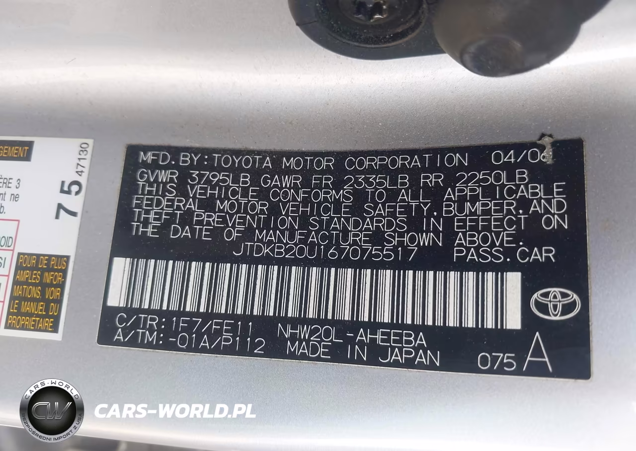 2006 Toyota Prius VIN:JTDKB20U167075517 - 9