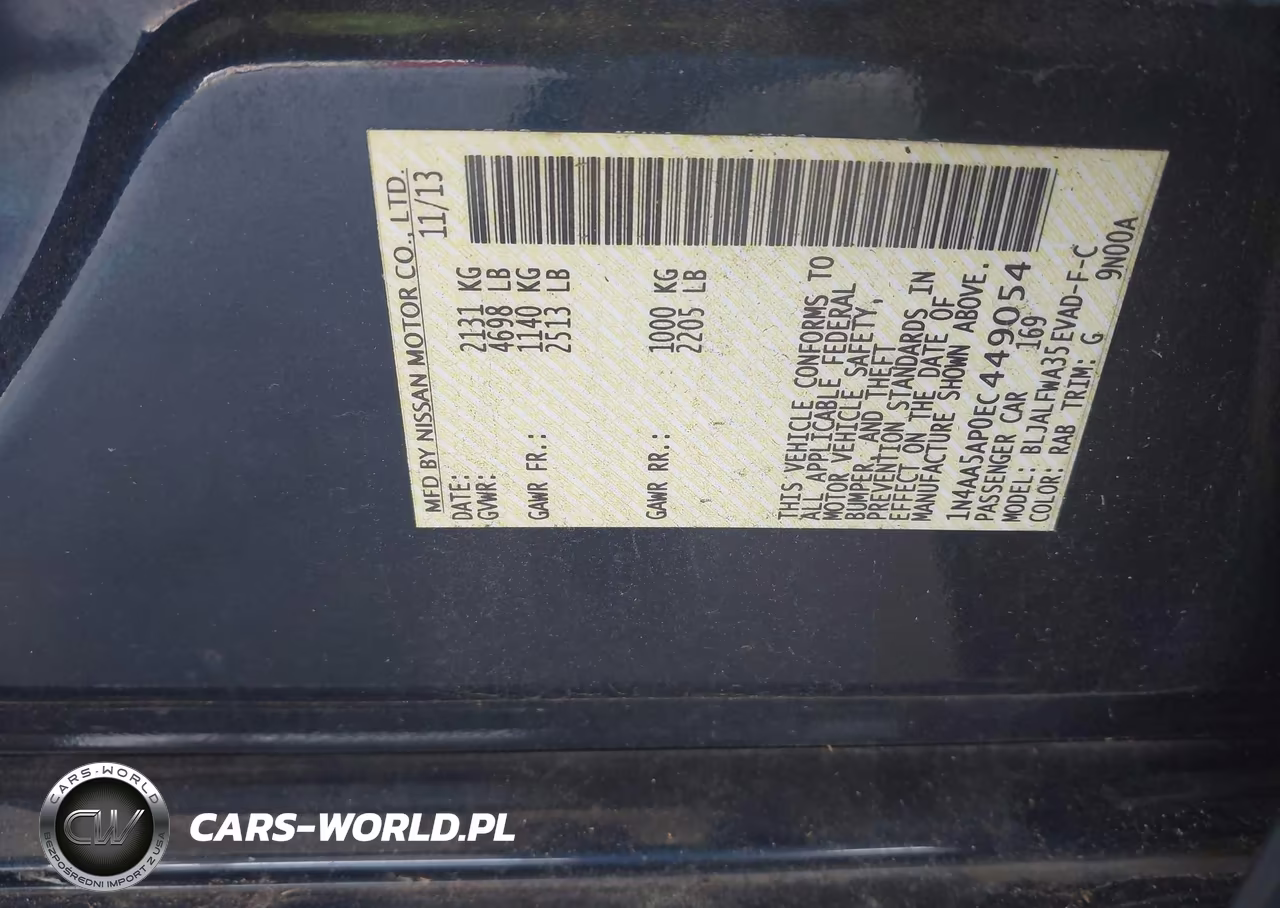 2014 Nissan Maxima 3.5 Sv VIN:1N4AA5AP0EC449054 - 9