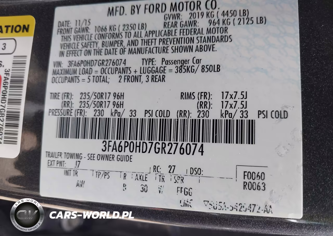 2016 Ford Fusion Se VIN:3FA6P0HD7GR276074 - 9