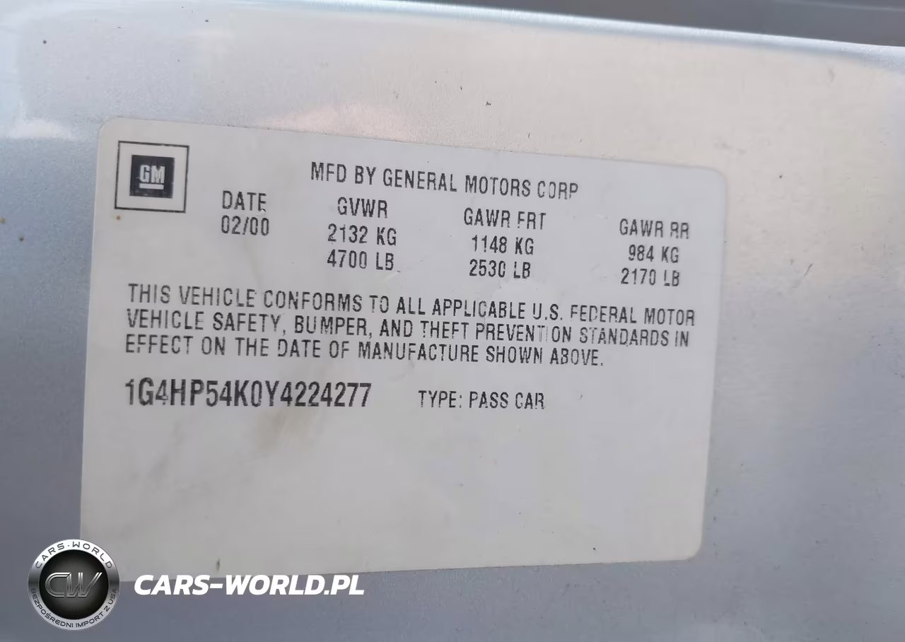 2000 Buick Lesabre Custom VIN:1G4HP54K0Y4224277 - 9