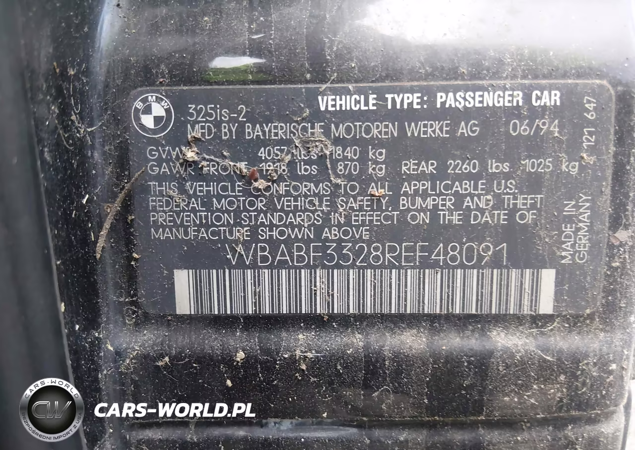 1994 BMW 325 Is VIN:WBABF3328REF48091 - 9