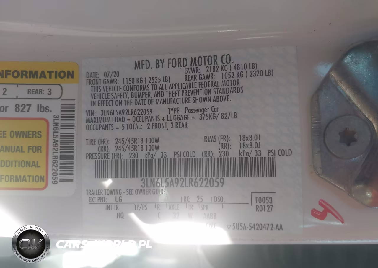 2020 Lincoln Mkz Standard VIN:3LN6L5A92LR622059 - 9