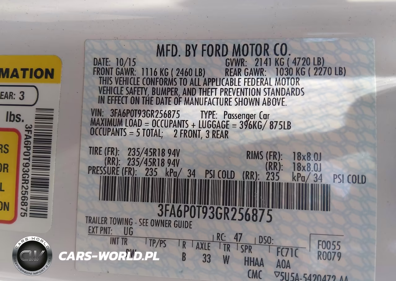 2016 Ford Fusion Se VIN:3FA6P0T93GR256875 - 9