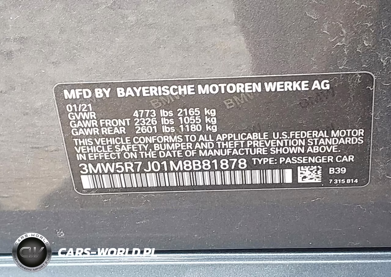 2021 BMW 330I xDrive VIN:3MW5R7J01M8B81878 - 9