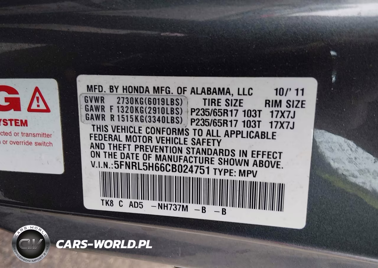2012 Honda Odyssey Ex-L VIN:5FNRL5H66CB024751 - 9