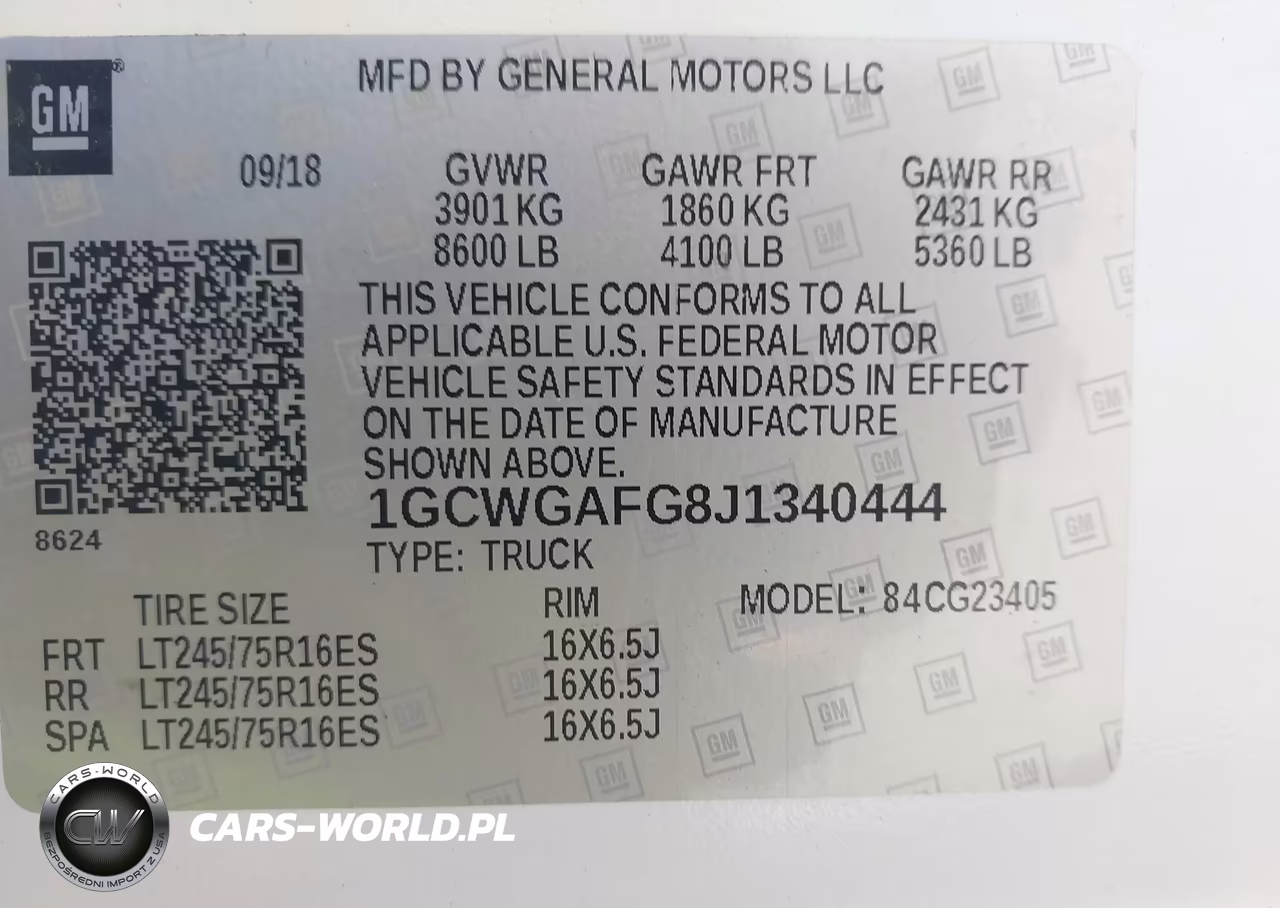 2018 Chevrolet Express 2500 Work Van VIN:1GCWGAFG8J1340444 - 9