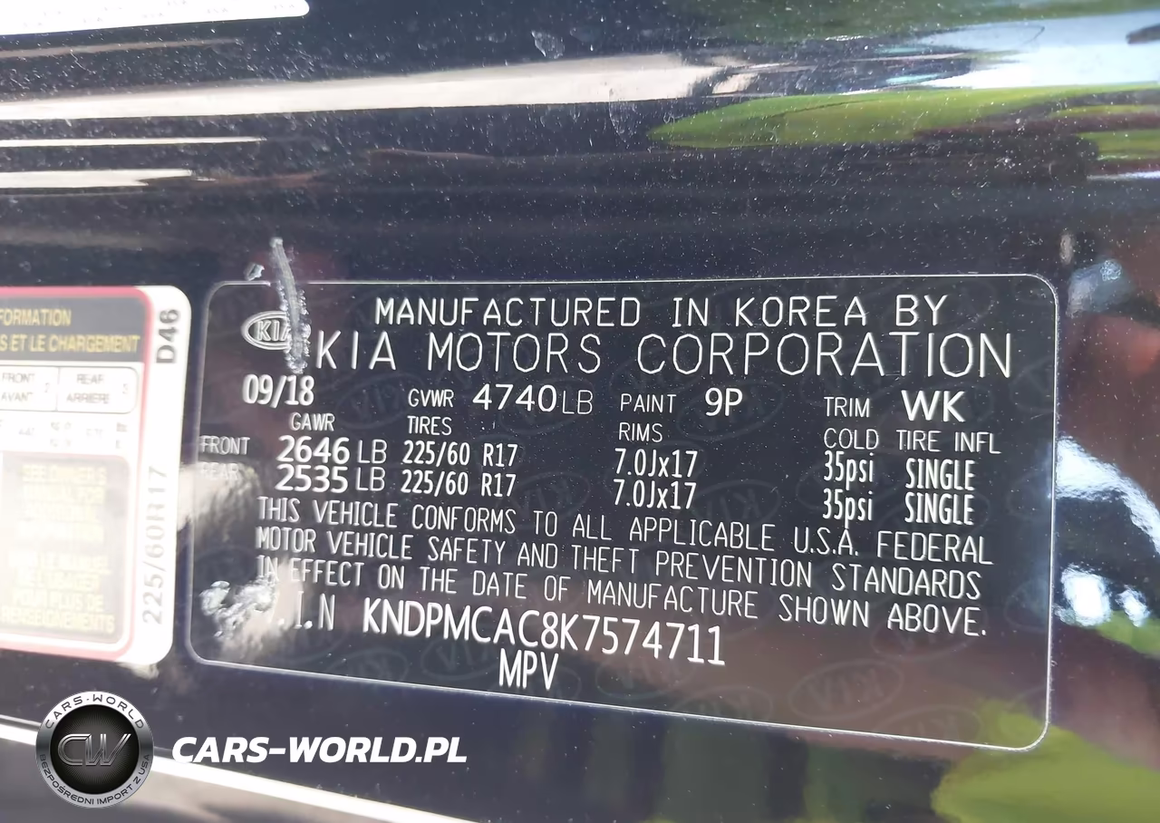 2019 Kia Sportage Lx VIN:KNDPMCAC8K7574711 - 9