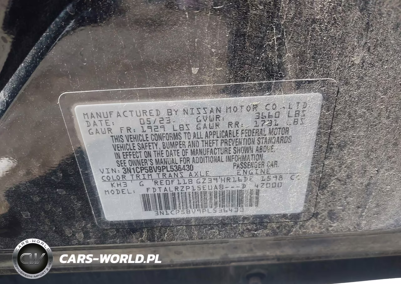 2023 Nissan Kicks S Xtronic Cvt VIN:3N1CP5BV9PL536430 - 9