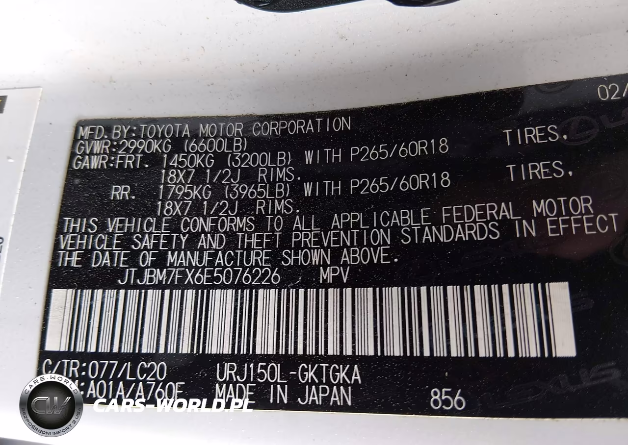 2014 Lexus Gx 460 VIN:JTJBM7FX6E5076226 - 9