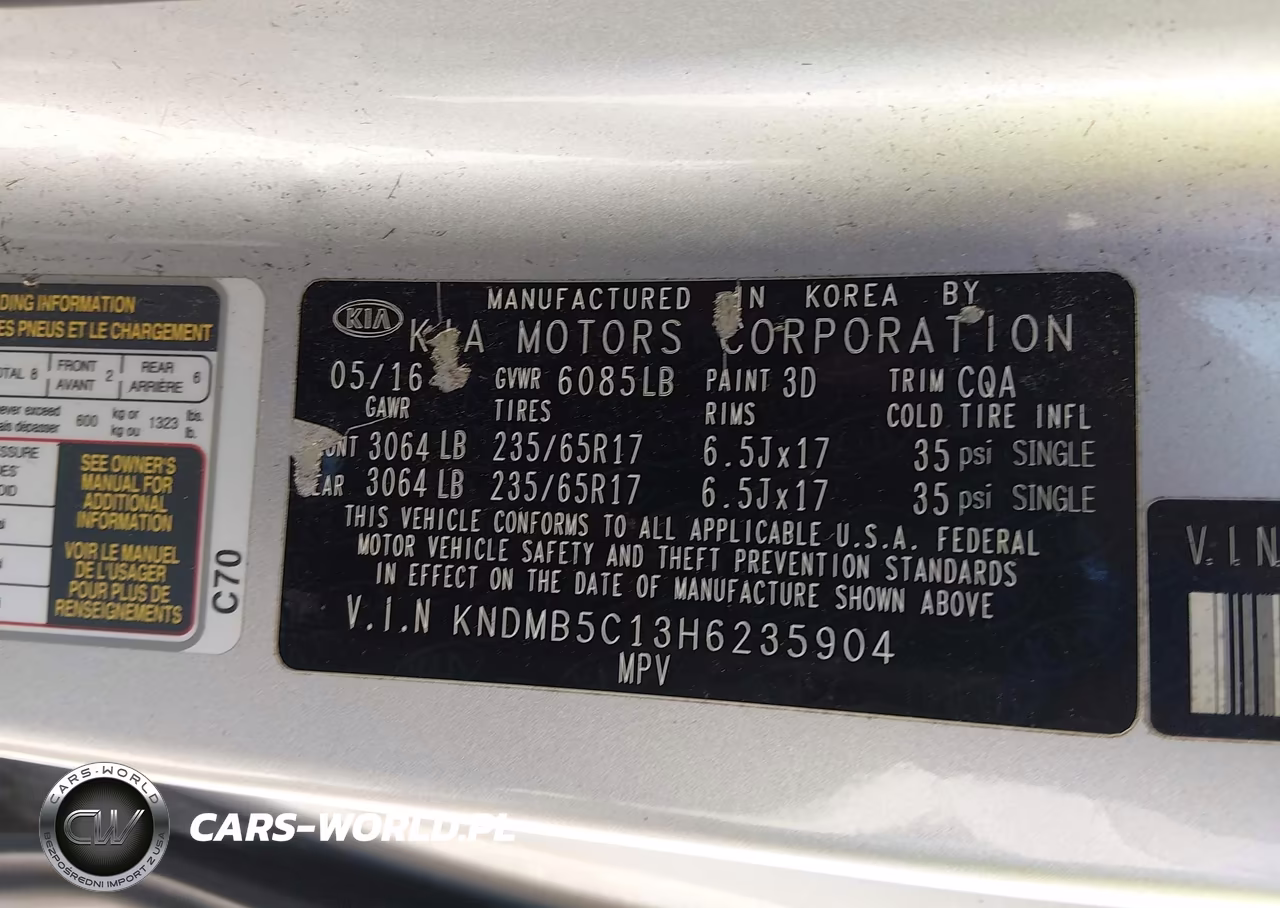 2017 Kia Sedona Lx VIN:KNDMB5C13H6235904 - 9