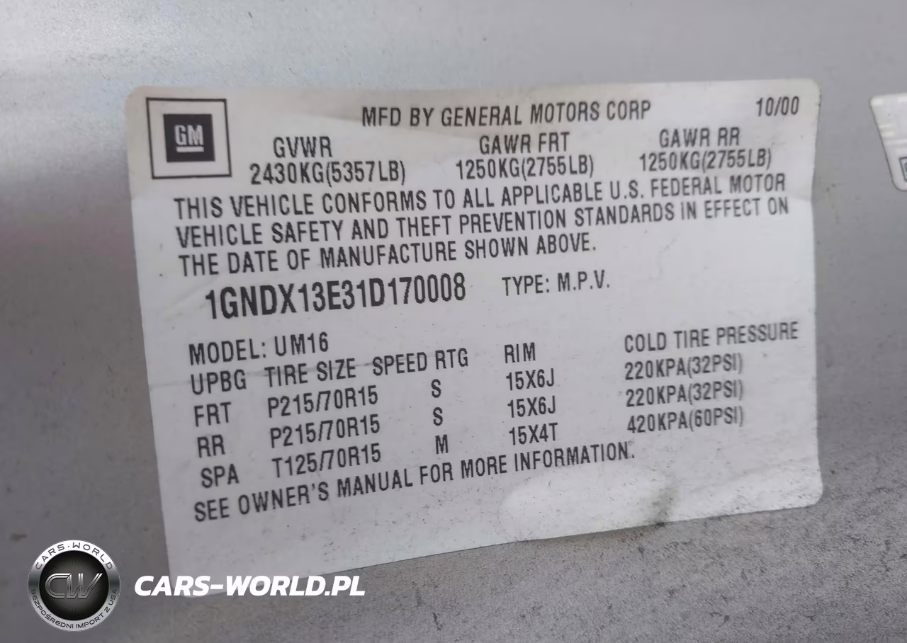 2001 Chevrolet Venture Warner Bros. W-Abb Seats VIN:1GNDX13E31D170008 - 9