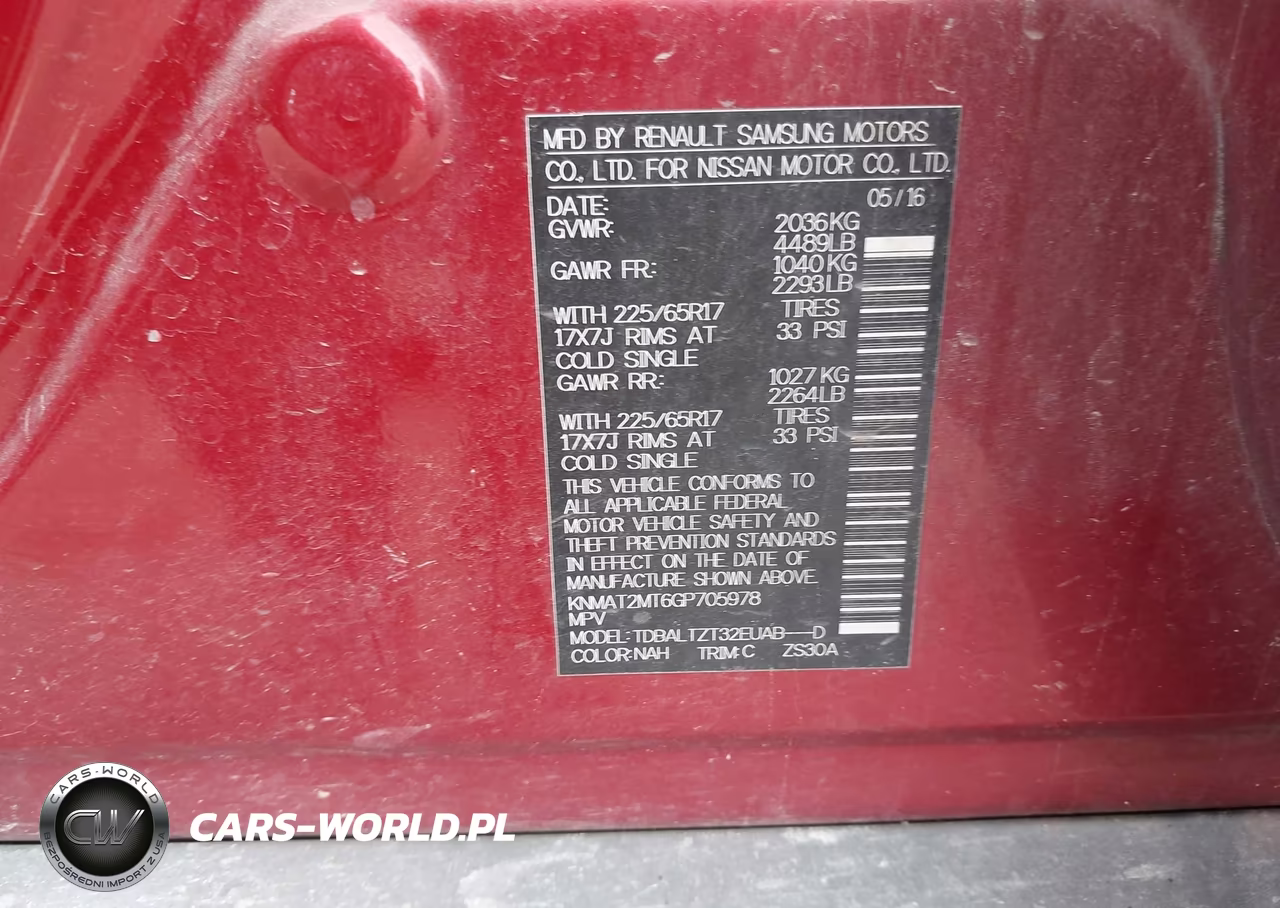 2016 Nissan Rogue Sv VIN:KNMAT2MT6GP705978 - 9