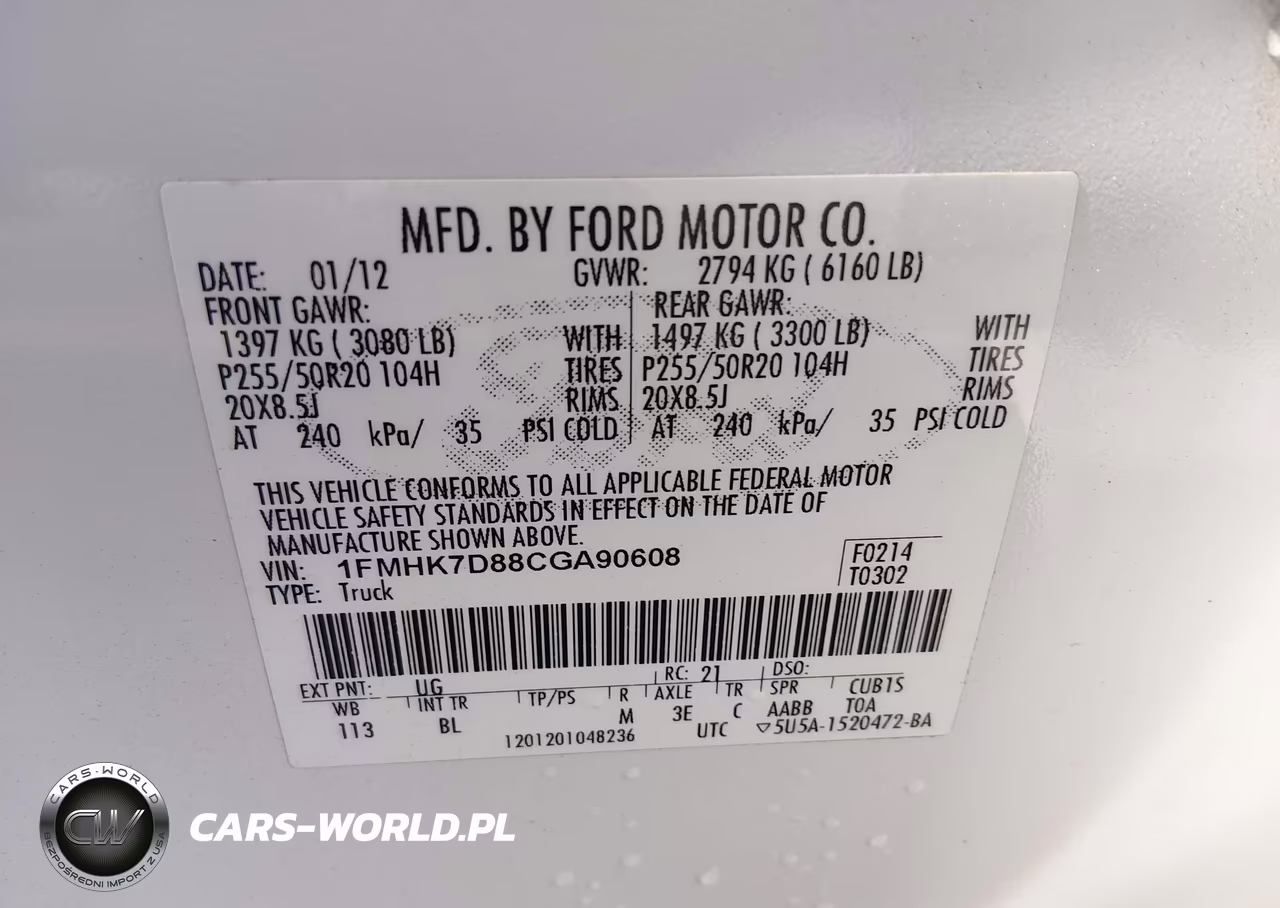 2012 Ford Explorer Xlt VIN:1FMHK7D88CGA90608 - 9
