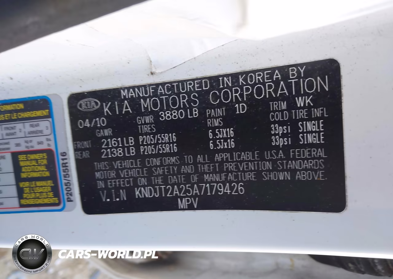 2010 Kia Soul + VIN:KNDJT2A25A7179426 - 9