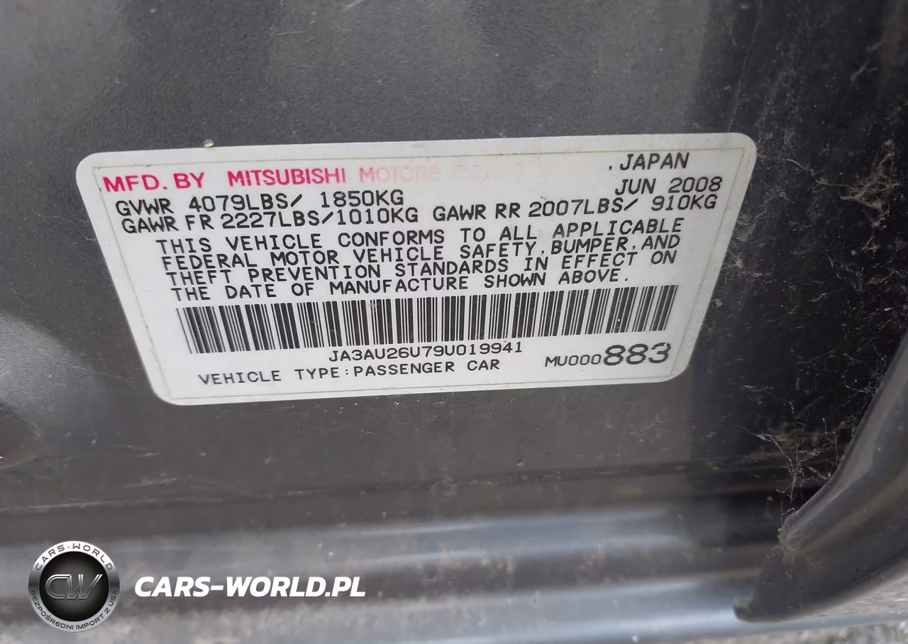 2009 Mitsubishi Lancer Es-Es-Sport VIN:JA3AU26U79U019941 - 9