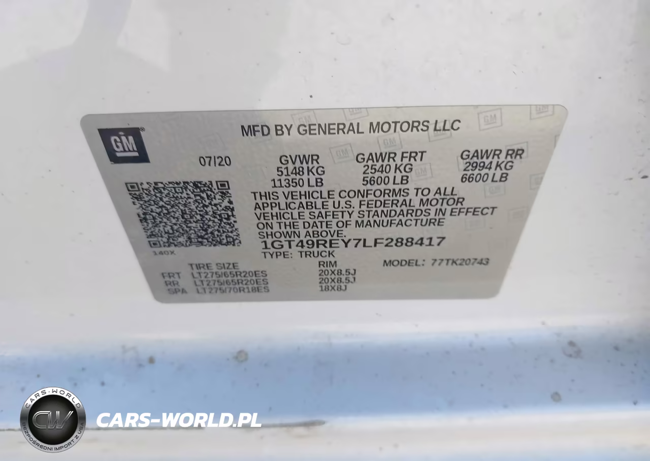 2020 GMC Sierra 2500Hd VIN:1GT49REY7LF288417 - 9