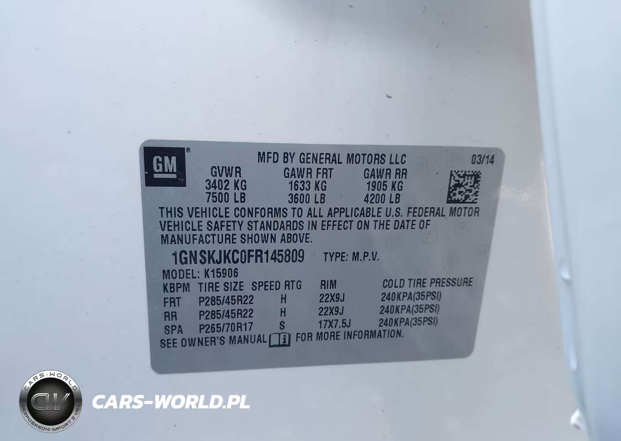 2015 Chevrolet Suburban Lt VIN:1GNSKJKC0FR145809 - 9