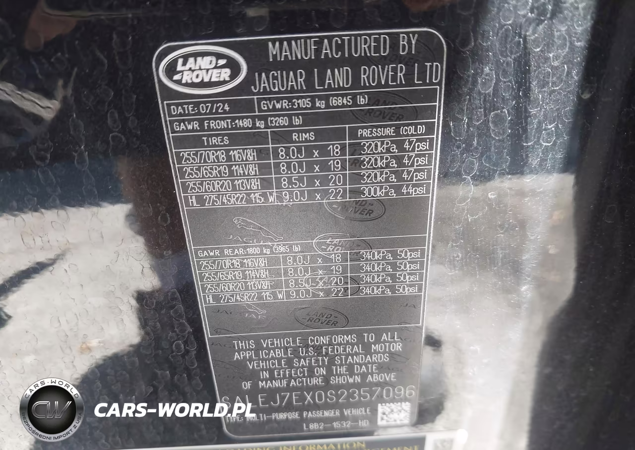 2025 Land Rover Defender 110 P300 VIN:SALEJ7EX0S2357096 - 9