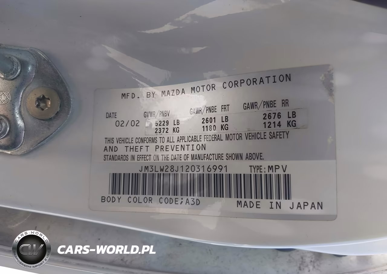 2002 Mazda Mpv Es-Lx VIN:JM3LW28J120316991 - 9