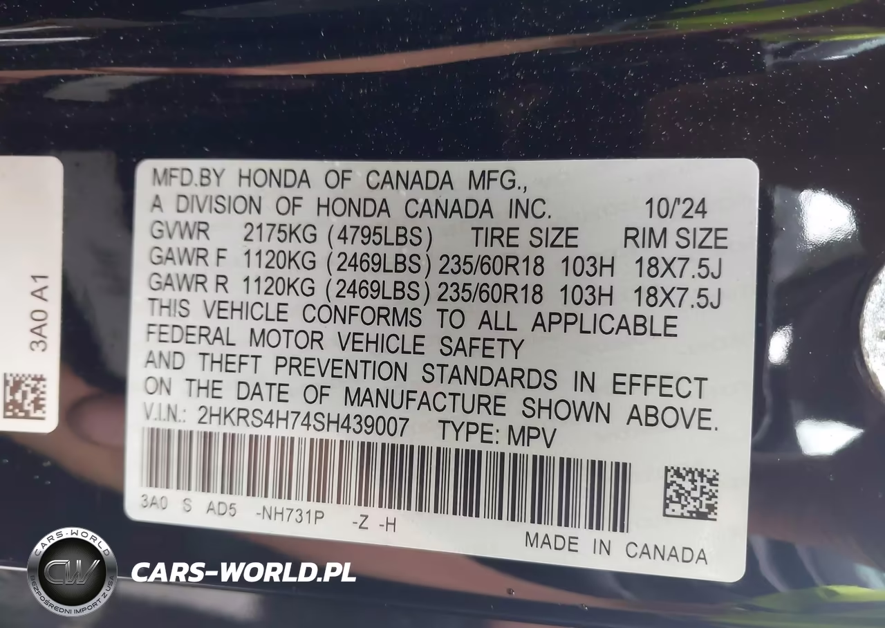 2025 Honda Cr-V Ex-L Awd VIN:2HKRS4H74SH439007 - 9